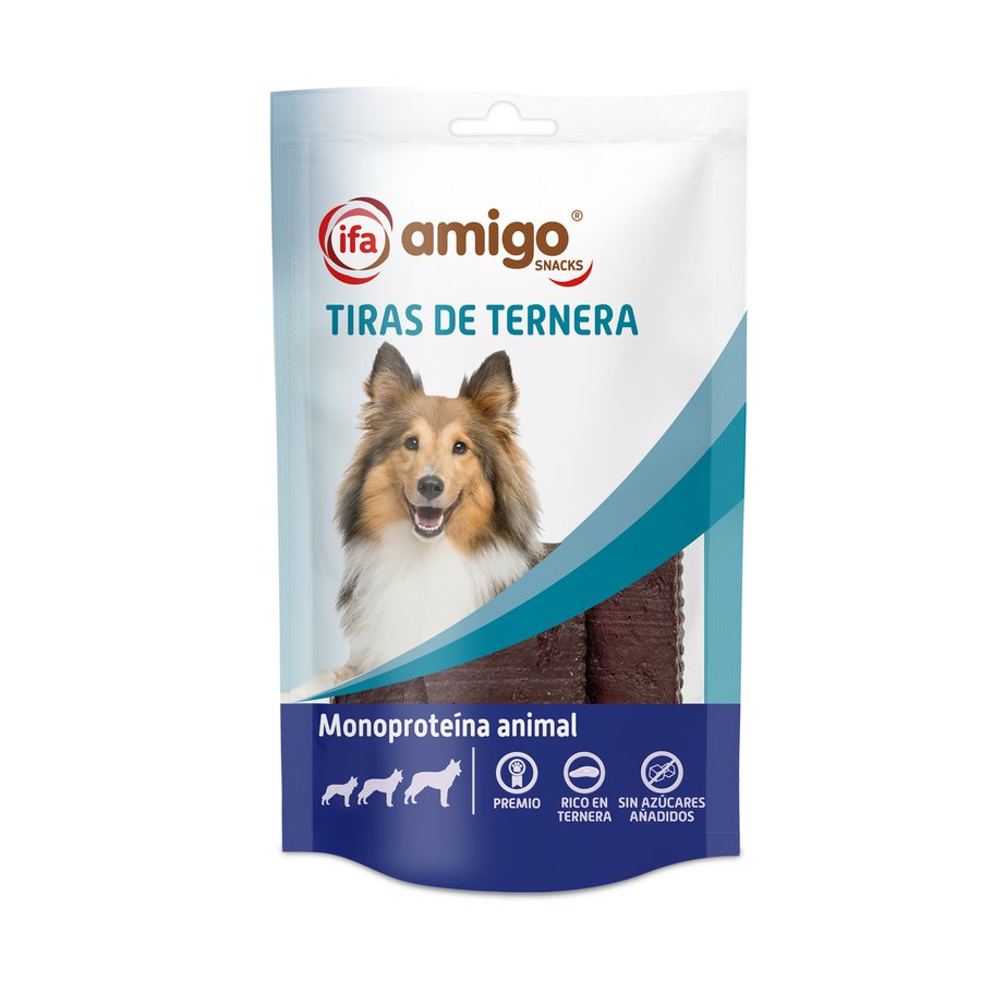 Imagen de Snack perro IFA AMIGO tiras de ternera 80 g