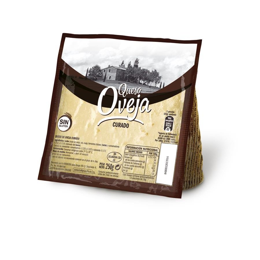 Queso oveja curado IFA ELIGES cuña 250 g