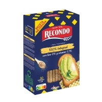 Pan tostado RECONDO integral paquete 30 rebanadas 270 g