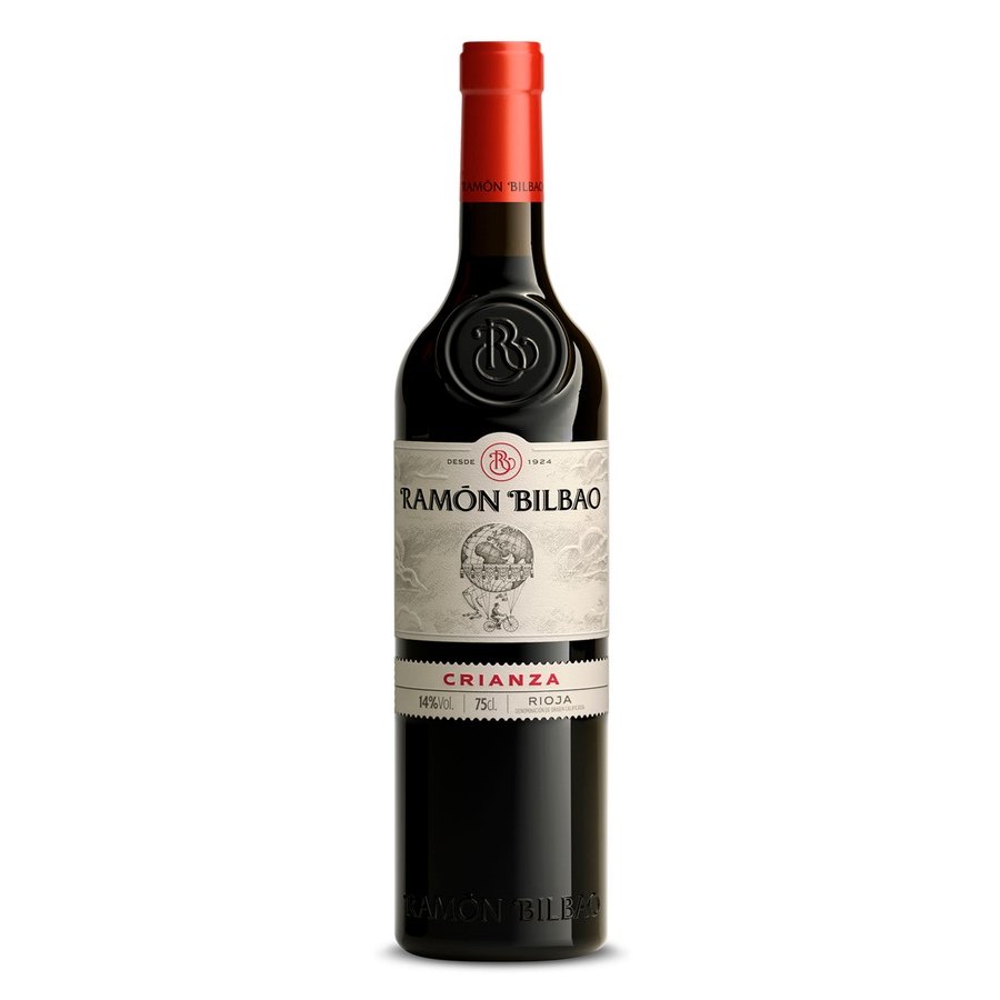 Vino tinto D.O.Ca.Rioja RAMON BILBAO Crianza botella 75 cl