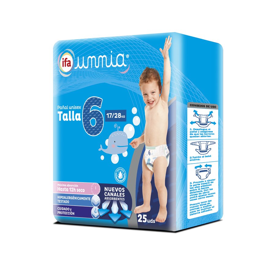 Pañal IFA UNNIA talla 6 17-28 kg 25 unidades
