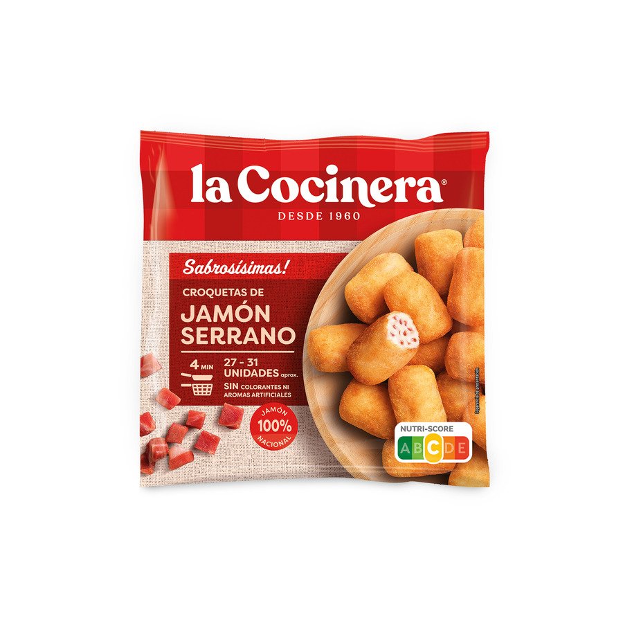 Croquetas congeladas LA COCINERA de jamón serrano bolsa 500 g