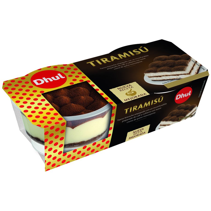 Tiramisú DHUL pack 2x80 g