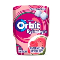 Chicle ORBIT Refreshers sandía-frambuesa bote 67 g