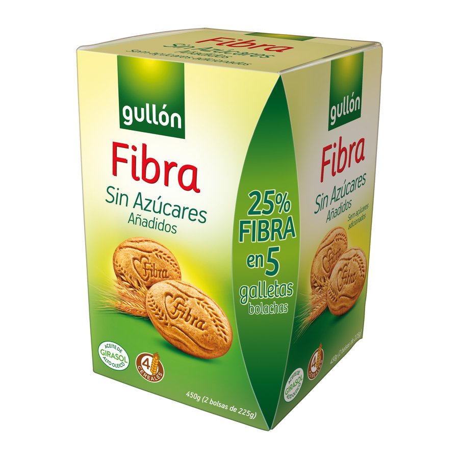 Galletas GULLON Diet-Fibra sin azúcar caja 450 g