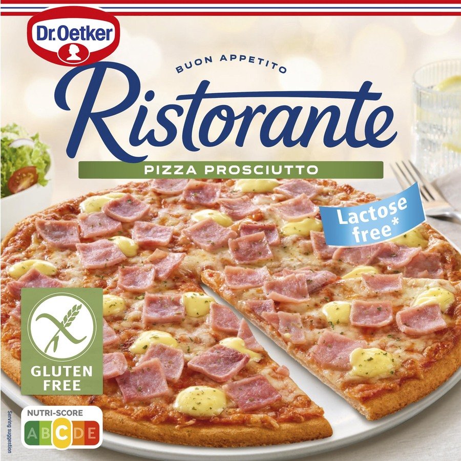 Pizza congelada DR.OETKER Ristorante prosciutto sin gluten 345 g