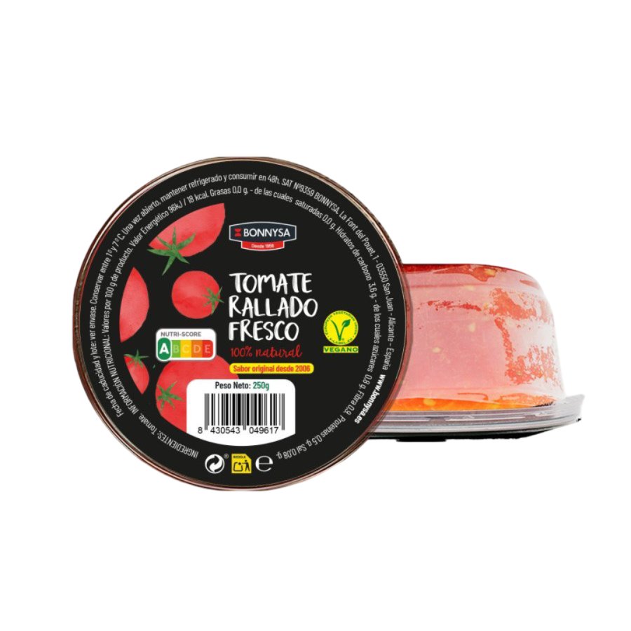 Tomate natural rallado BONNYSA tarrina 250 g