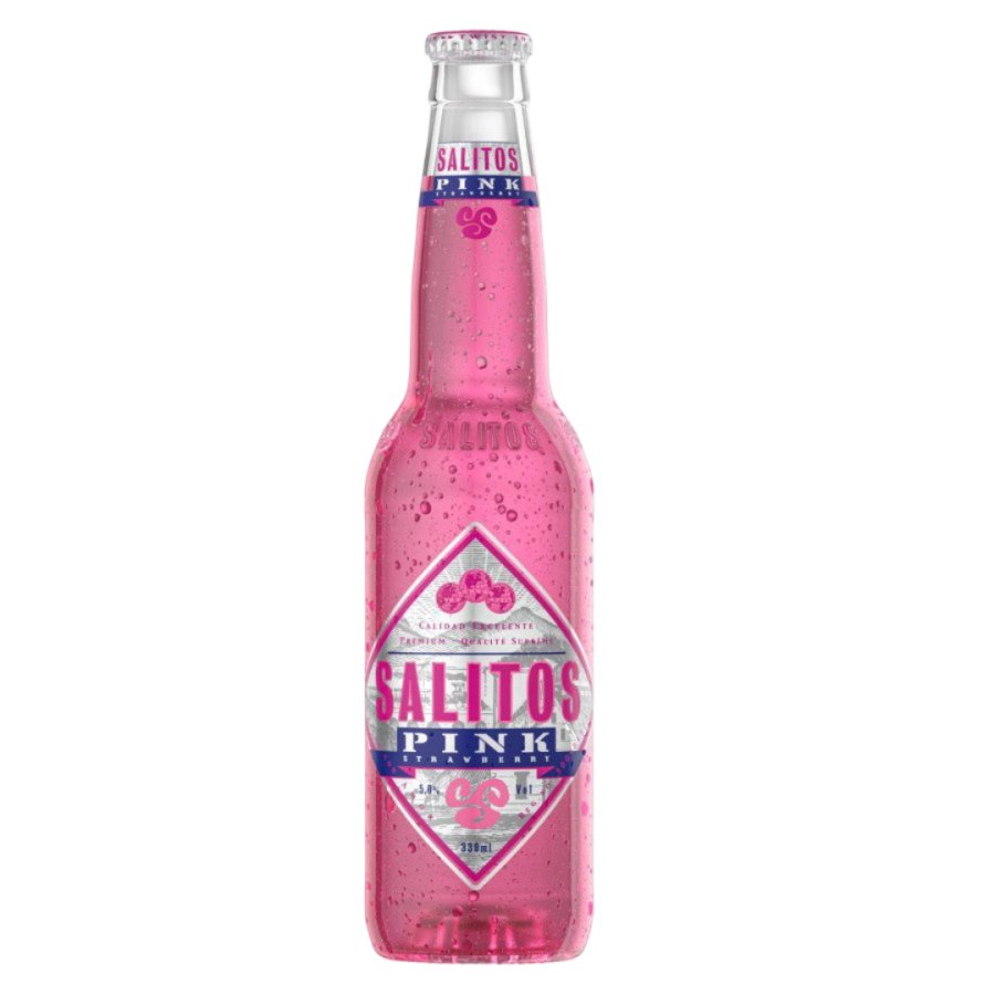 Bebida refrescante con alcohol SALITOS PINK botella 33 cl