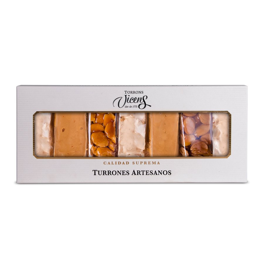 Turrón VICENS estuche PVC 7 turrones x 35 g