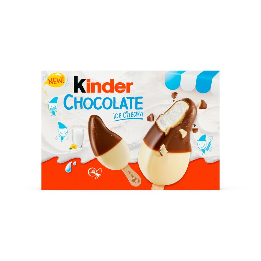 Helado bombón KINDER chocolate 4 unidades 152 g