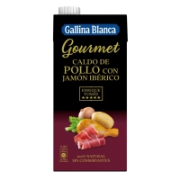 Caldo GALLINA BLANCA gourmet pollo con jamón ibérico 1 l