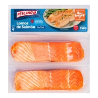 Lombos de salmón conxelados PESCANOVA 2 porcións 250 g pn.