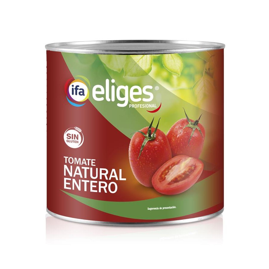 Tomate natural entero IFA ELIGES lata 1,6 kg pne.