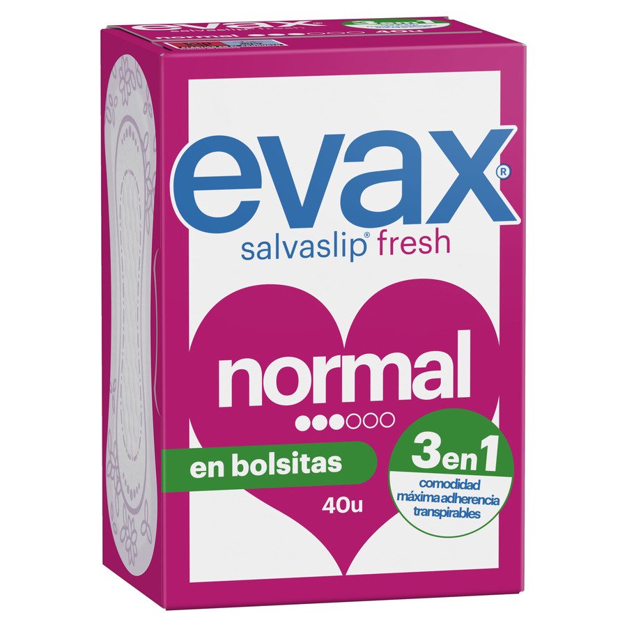 Salvaslip EVAX normal plegado bolsitas 40 unidades