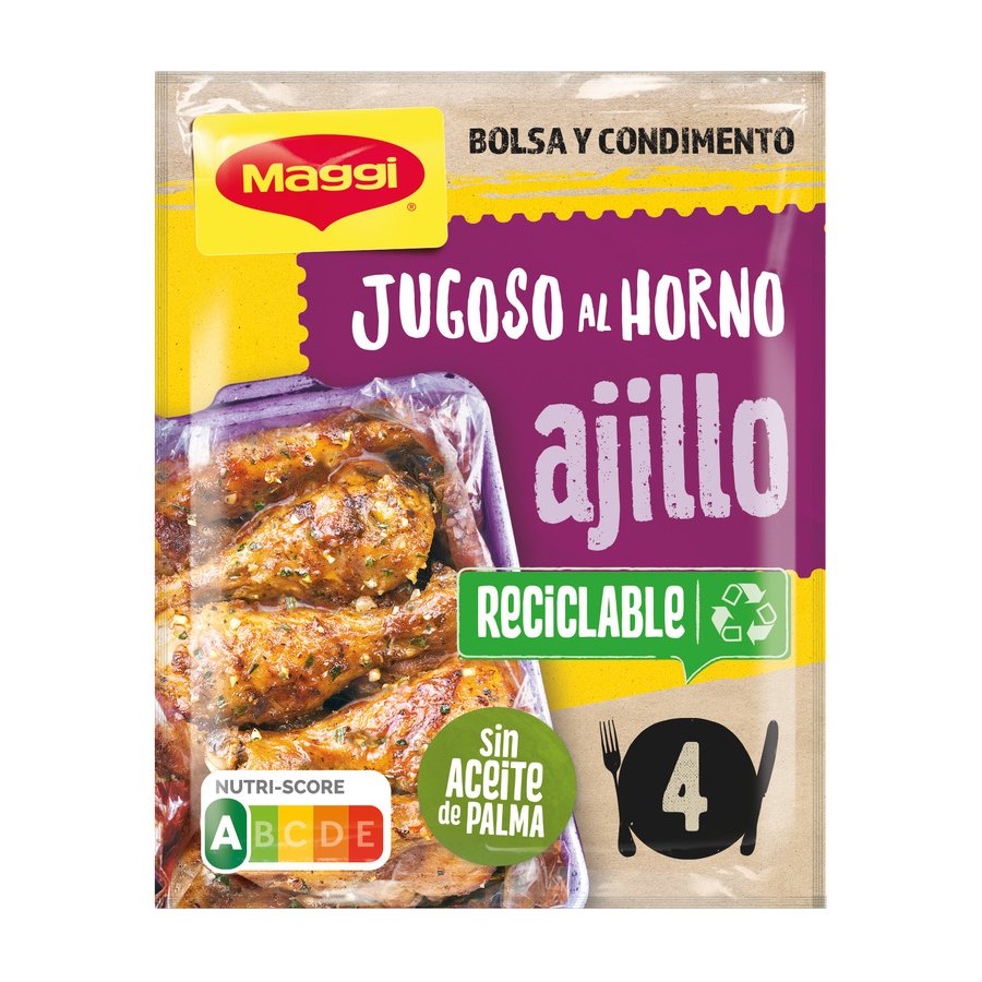 MAGGI jugoso al horno pollo al ajillo sobre 36 g