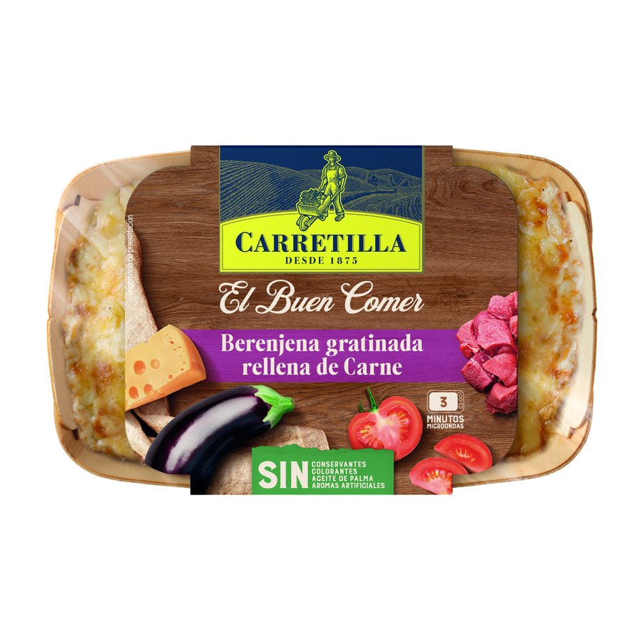 Berenjena gratinada rellena de carne CARRETILLA 350 g