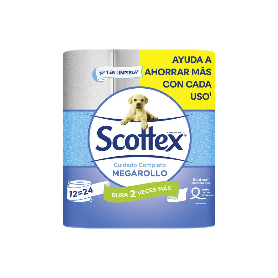 Papel higiénico SCOTTEX Mega 12=24 rollos