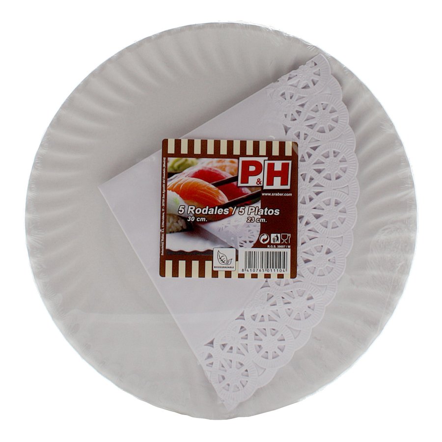 Rodal 30 plato 23 cm 5 y 5 unidades P&H