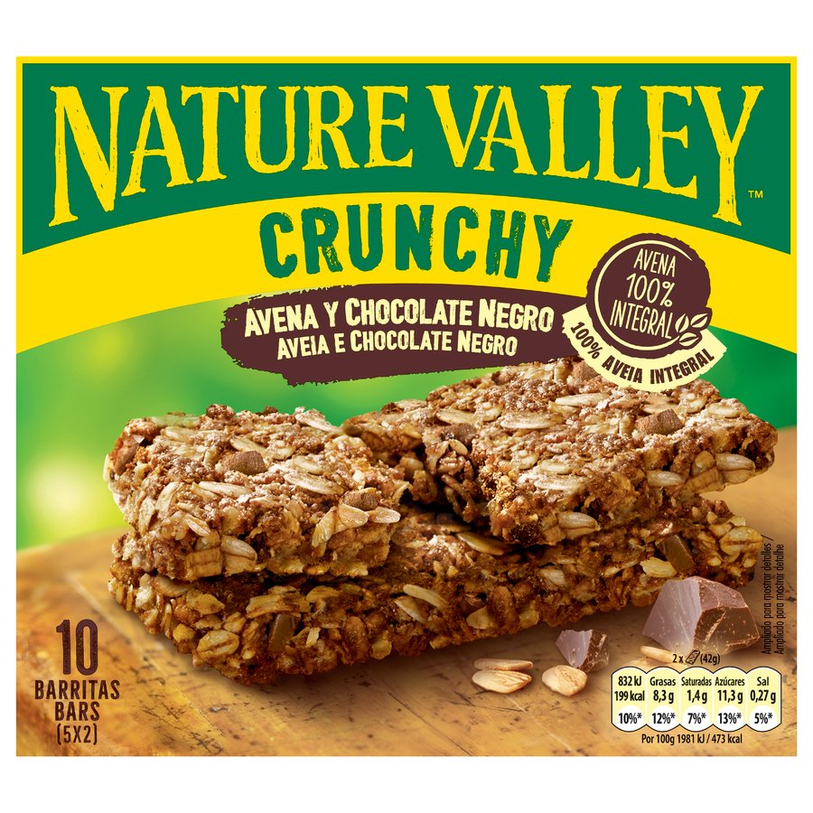 Imagen de Barritas NATURE VALLEY Crunchy avena-choco 5 unidades 210 g