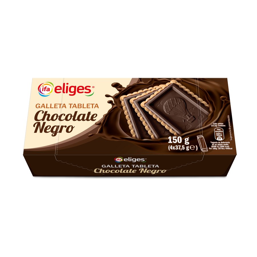 Galletas tableta chocolate negro IFA ELIGES 150 g