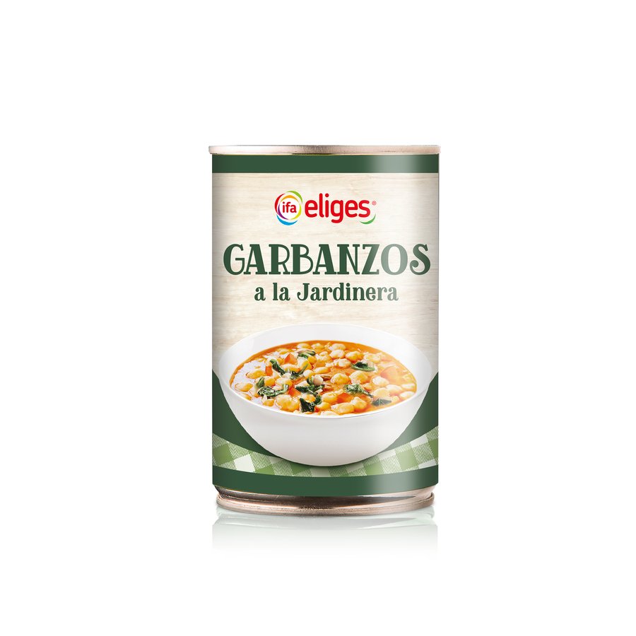 Garbanzos a la jardinera IFA ELIGES lata 430 g pn.