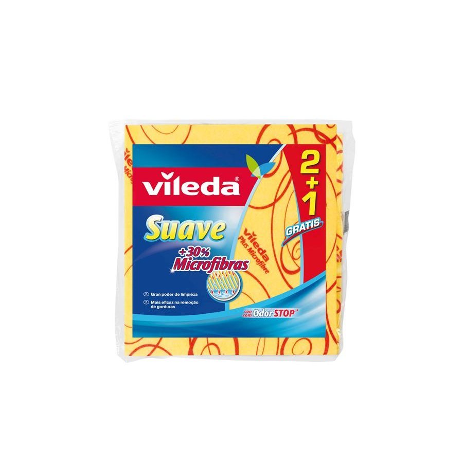 Bayeta VILEDA suave 2 unidades + 1 gratis