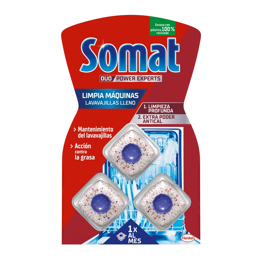 Limpia máquinas SOMAT pastillas 3 unidades