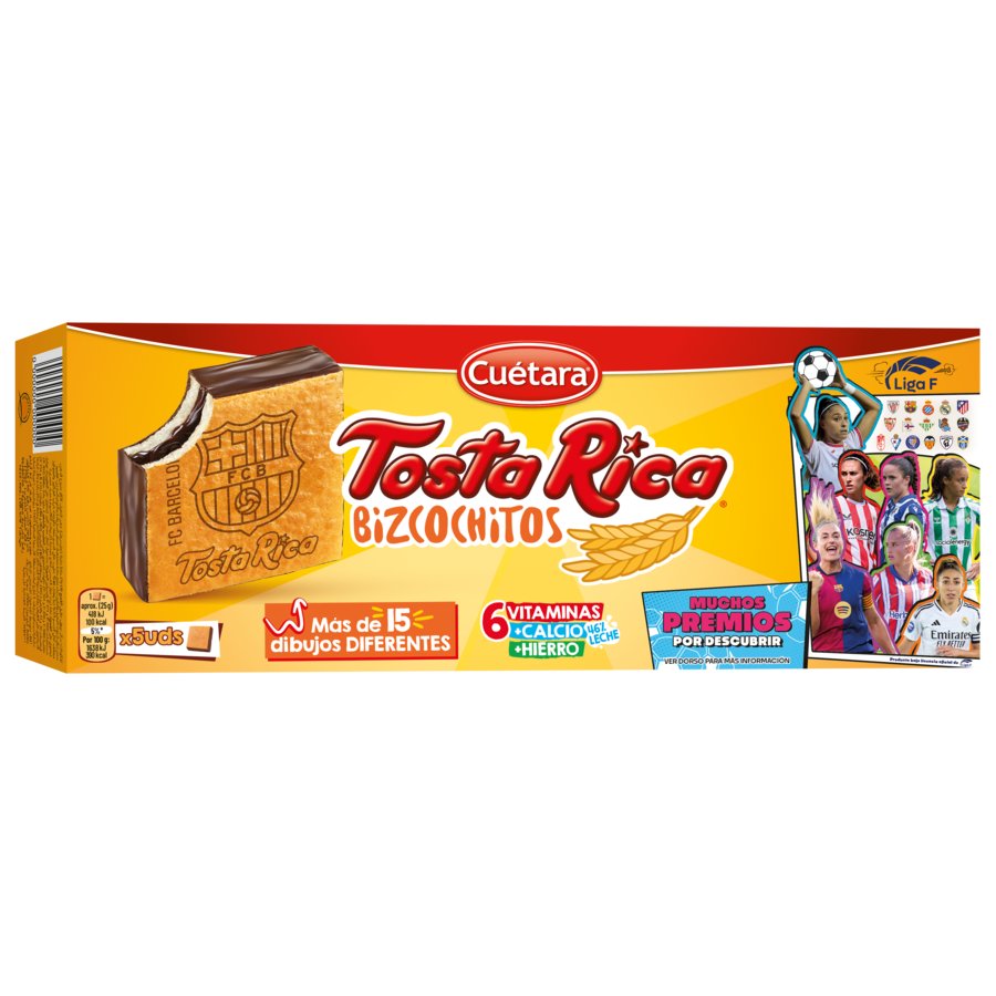 Bizcochitos CUETARA Tosta Rica pack 5x25 g