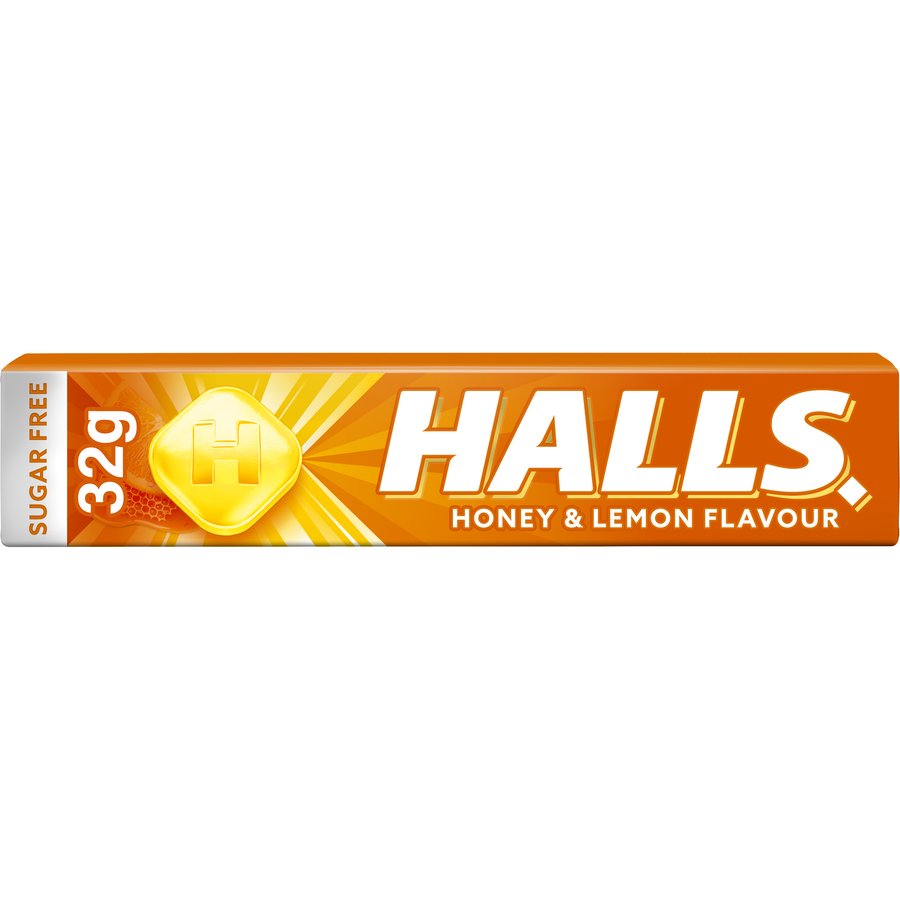 Caramelos HALLS miel y limón sin azúcar unitario 32 g