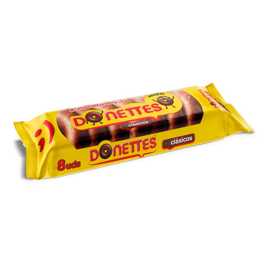 Pastelitos chocolate DONETTES clásicos 8 unidades 152 g