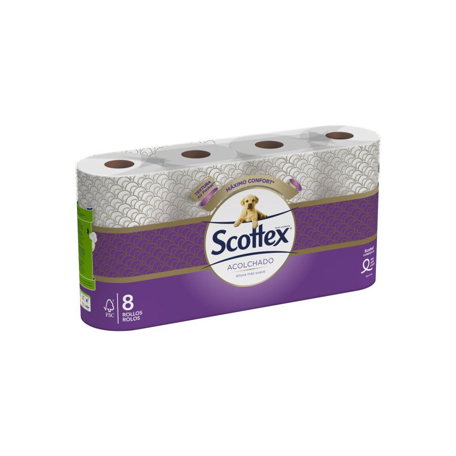 Papel higiénico SCOTTEX acolchado 8 rollos