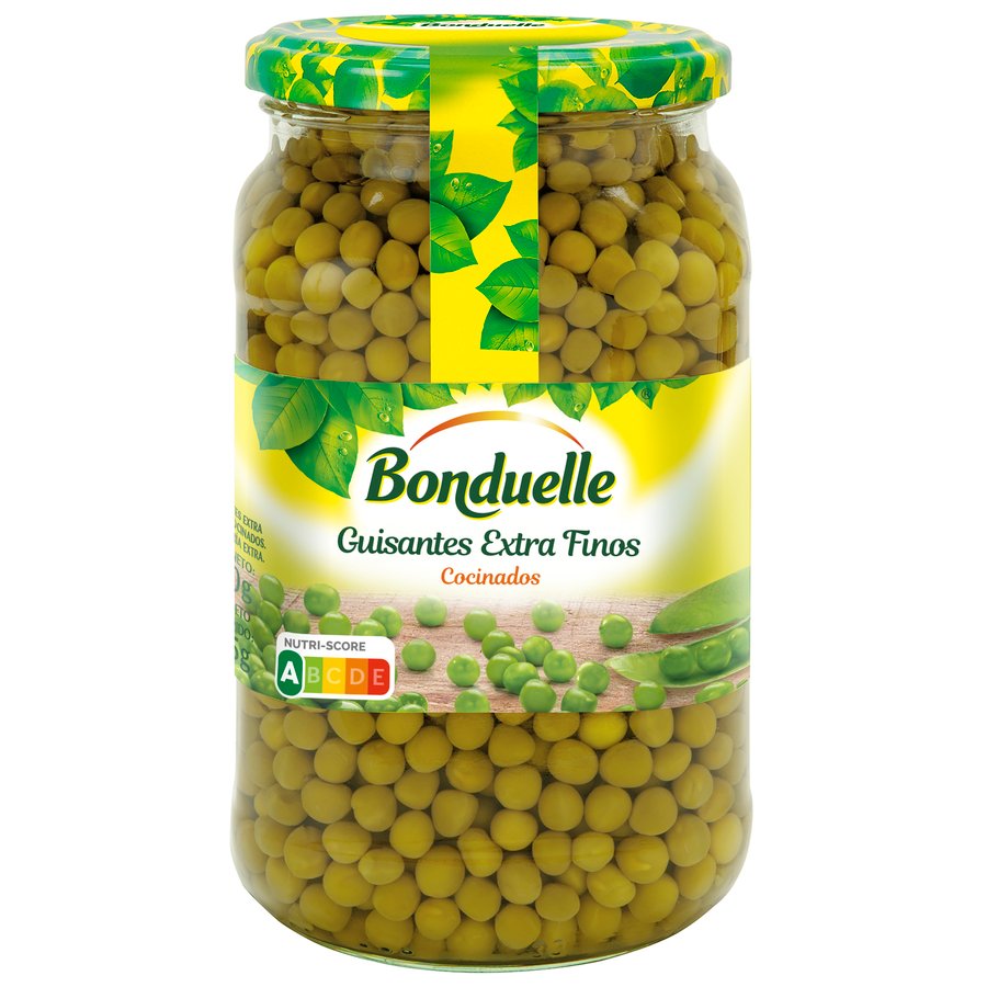 Guisantes BONDUELLE extra finos frasco 465 g pne.