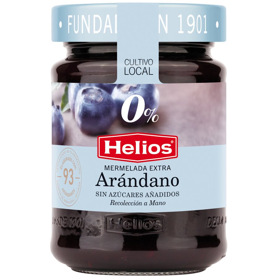Mermelada HELIOS 0% arándanos sin azúcar añadido 280 g