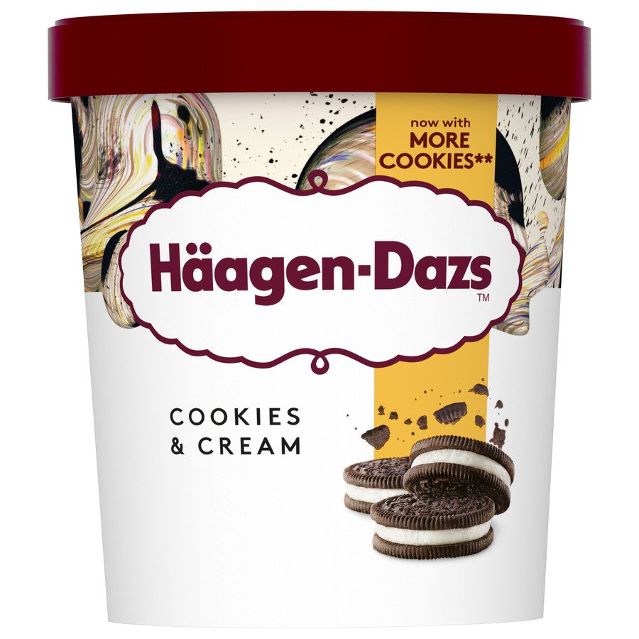 Helado HAAGEN DAZS cookies & cream 386 g