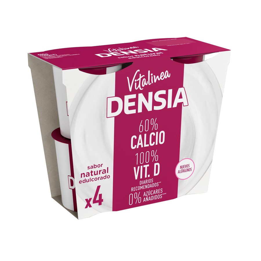 L.F.DENSIA DANONE natural edulcorado 0% 4x120 g