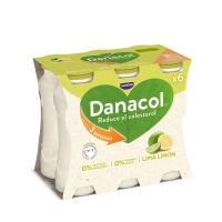 Leche fermentada líquida DANACOL DANONE lima-limón pack 6x100 g