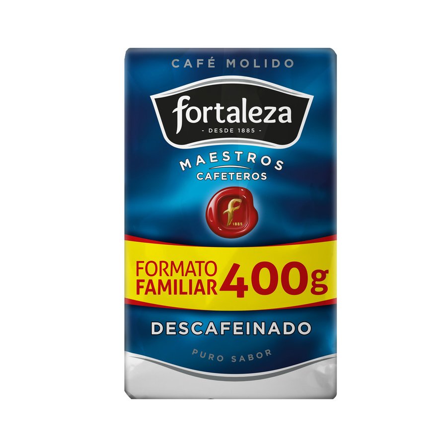 Café molido descafeinado natural FORTALEZA paquete 400 g