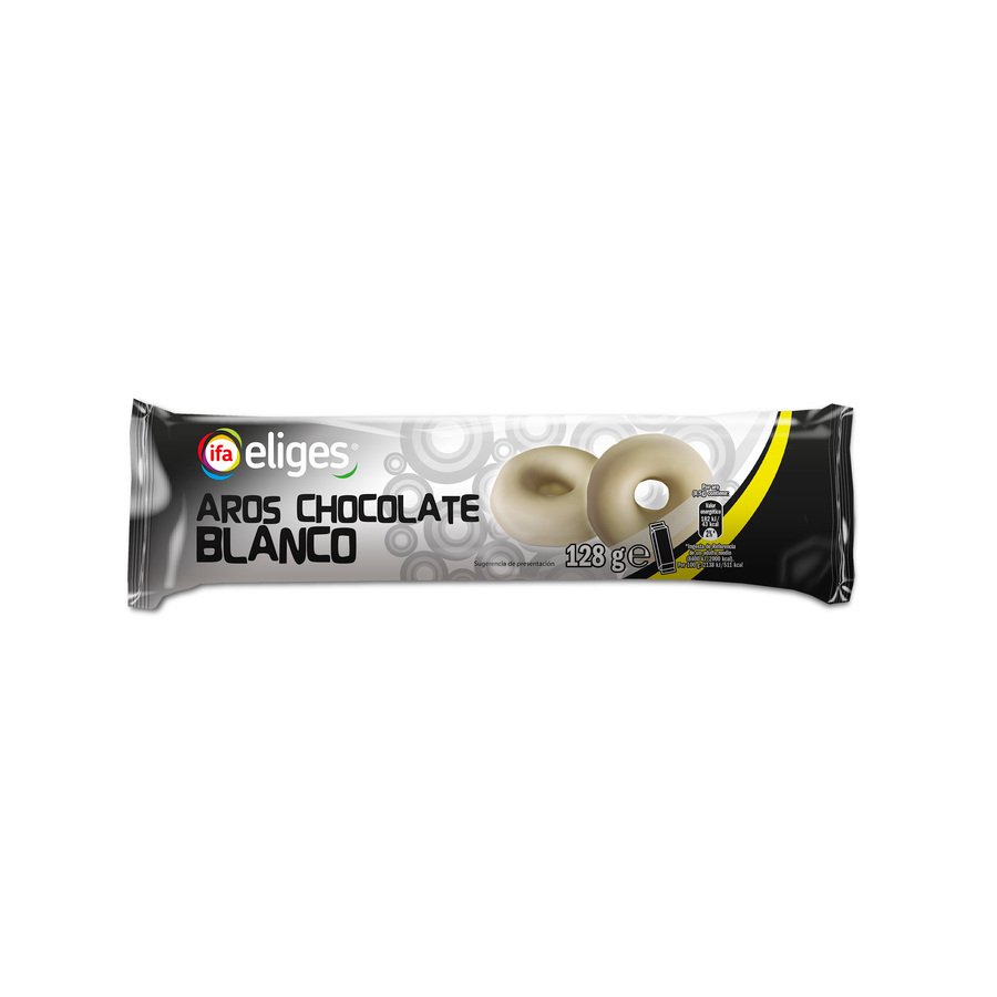 Galletas aros de chocolate blanco IFA ELIGES 128 g