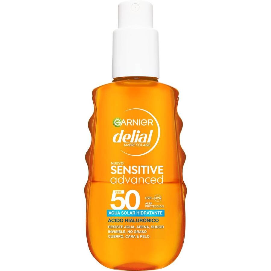 Protector solar DELIAL agua hidratante ácido hialurónico spf50 spray 150 ml