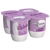 Leche fermentada desnatada DANONE VITALINEA Natural pack 4x120 g