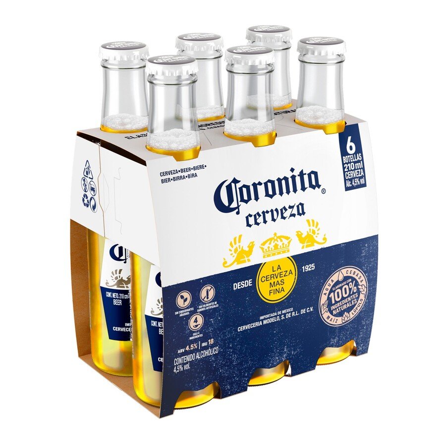 Cerveza mexicana CORONITA pack 6x210 ml