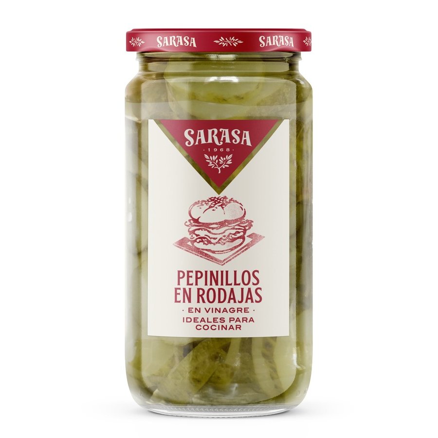Pepinillos SARASA en rodajas en vinagre 180 g pne.