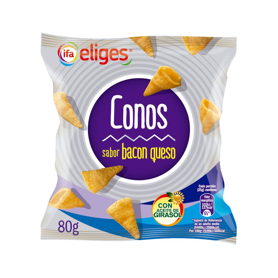 Conos sabor queso bacon IFA ELIGES 80 g
