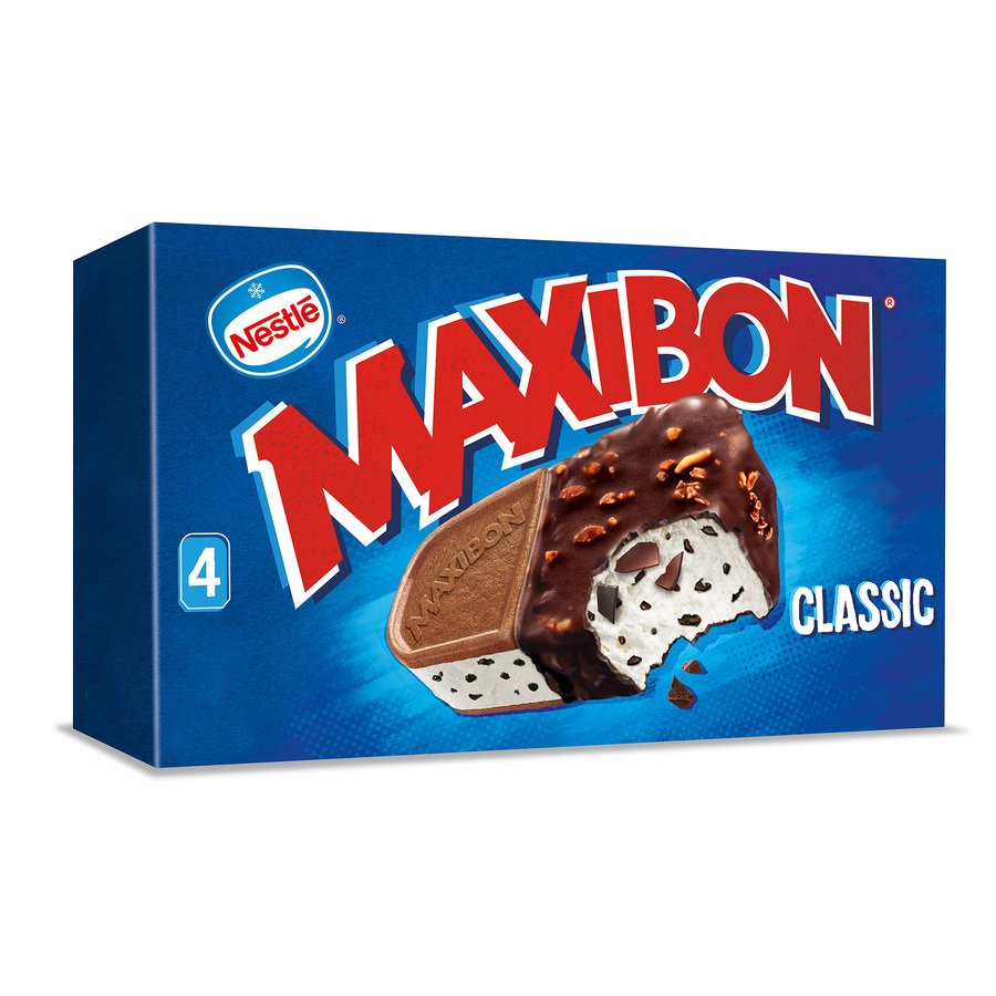 Helado Nestle MAXIBON sándwich nata 4 unidades 384 g