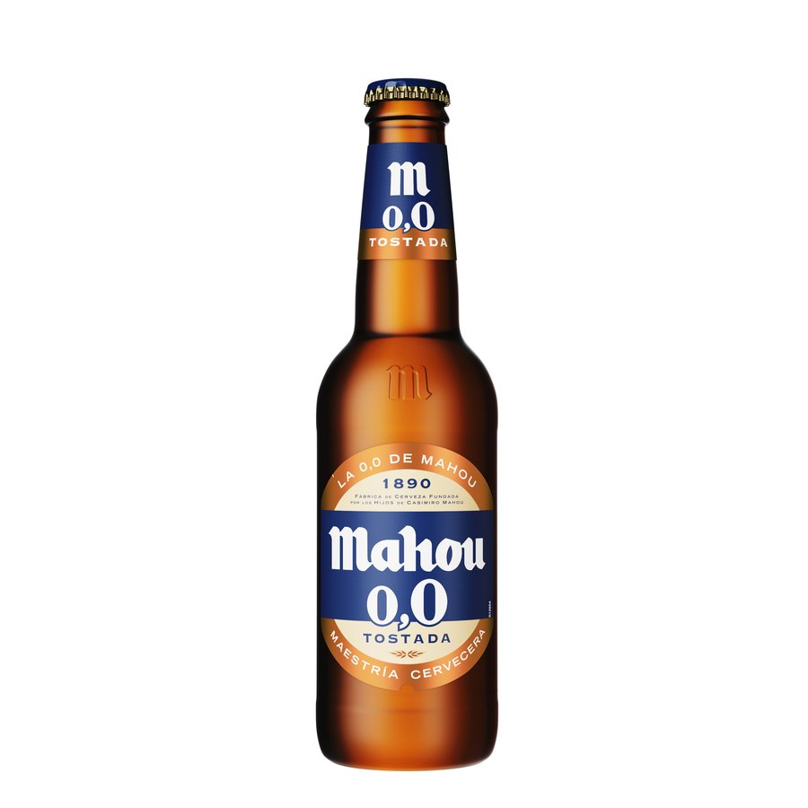 Cerveza MAHOU Tostada 0,0% botella 33 cl