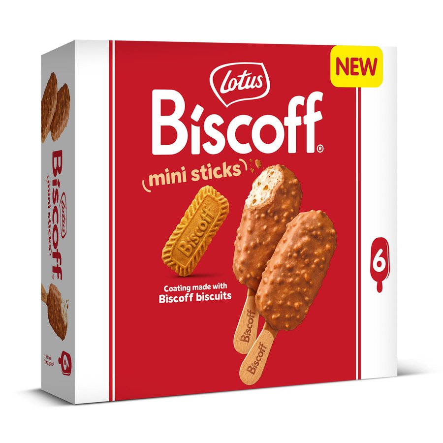 Helado bombón mini LOTUS biscoff 6 uds 219 g