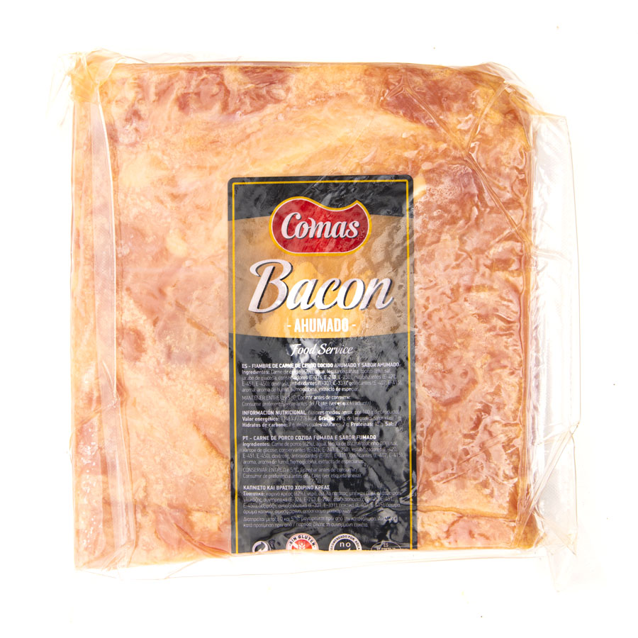 Bacon COMAS ahumado 62% carne kilo