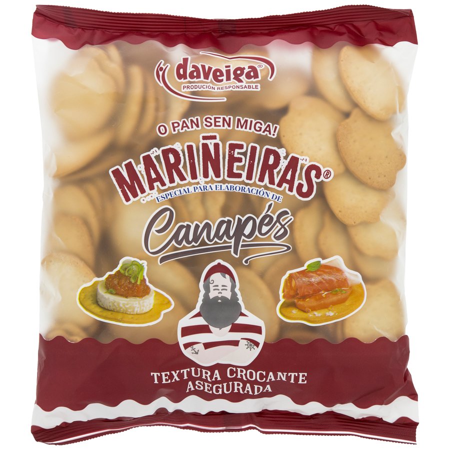 Galletas MARIÑEIRAS DAVEIGA especial canapés paquete 500 g