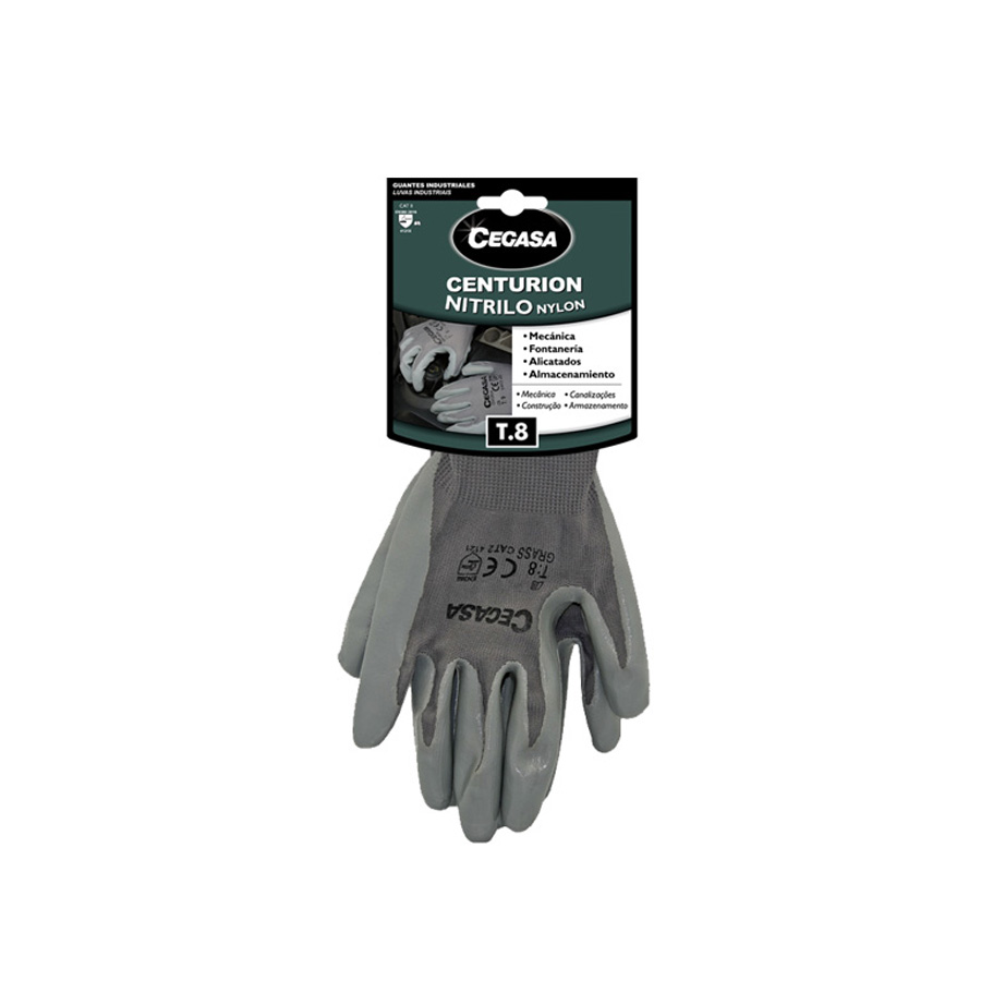 Guante CEGASA nitrilo nylon T8