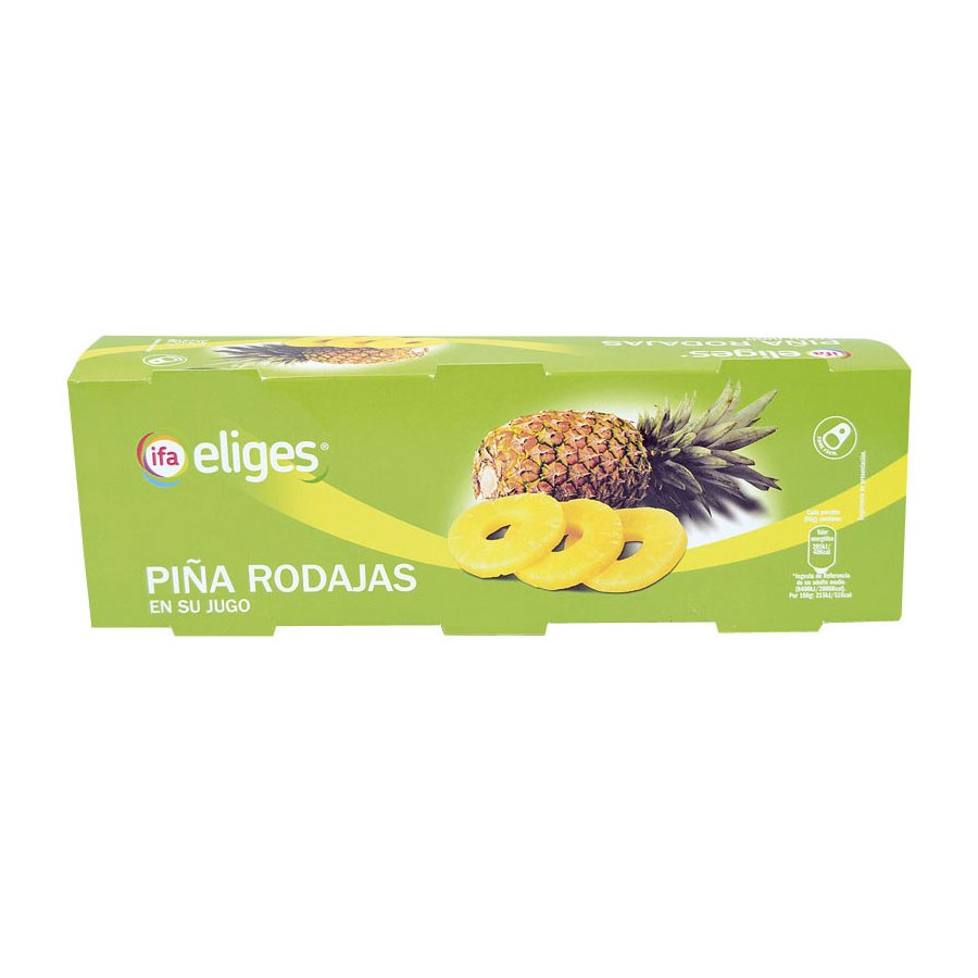 Piña en su jugo IFA ELIGES lata 3 x 137 g pne.